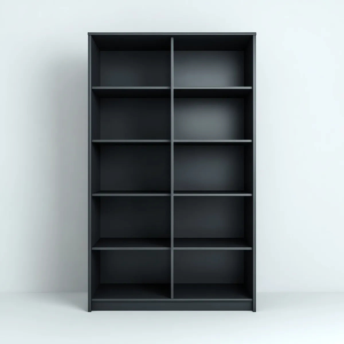 Armoire de chambre ouverte noire 120 x 200 x 50 cm en panneaux de particules rectangulaire