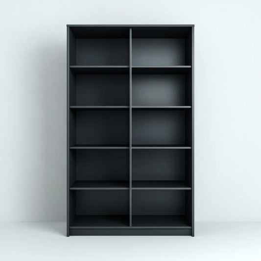 Armoire de chambre ouverte noire 120 x 200 x 50 cm en panneaux de particules rectangulaire
